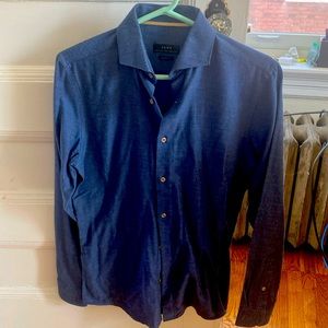 NWT Zara Mens Slim Fit Small saltwater blue shirt.